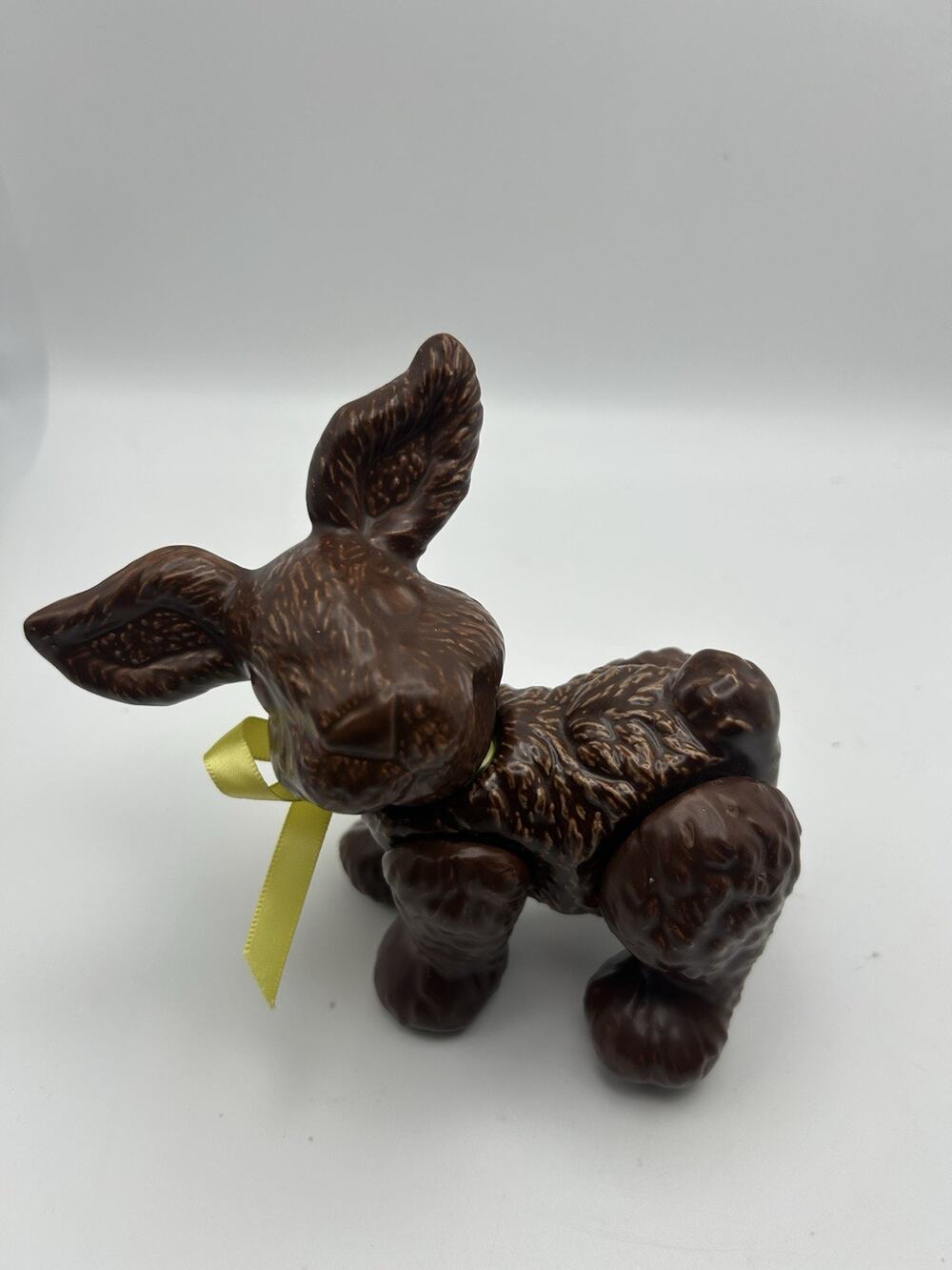 Rare Chocolate Looking Porcelain Bunny. Jointed In All Joints.